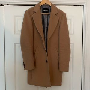 Express Camel color Overcoat Size XS